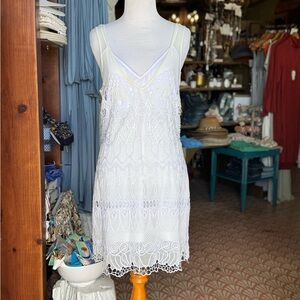 bebe Ivory Lace Mini Dress